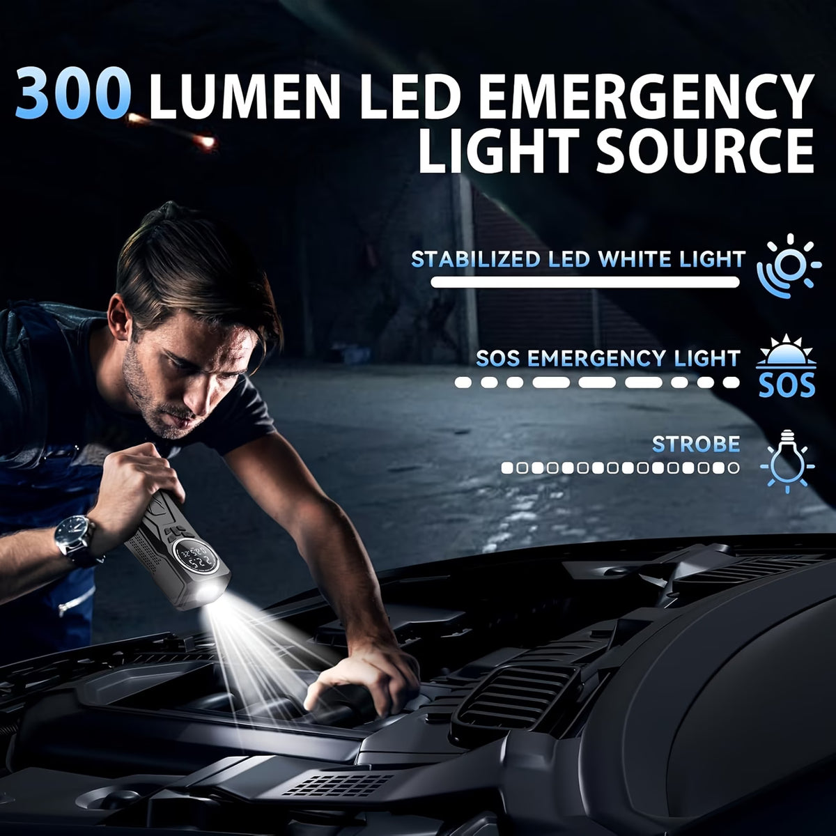 Virelo RoadReady™ — Emergency Jump Starter & Air Compressor