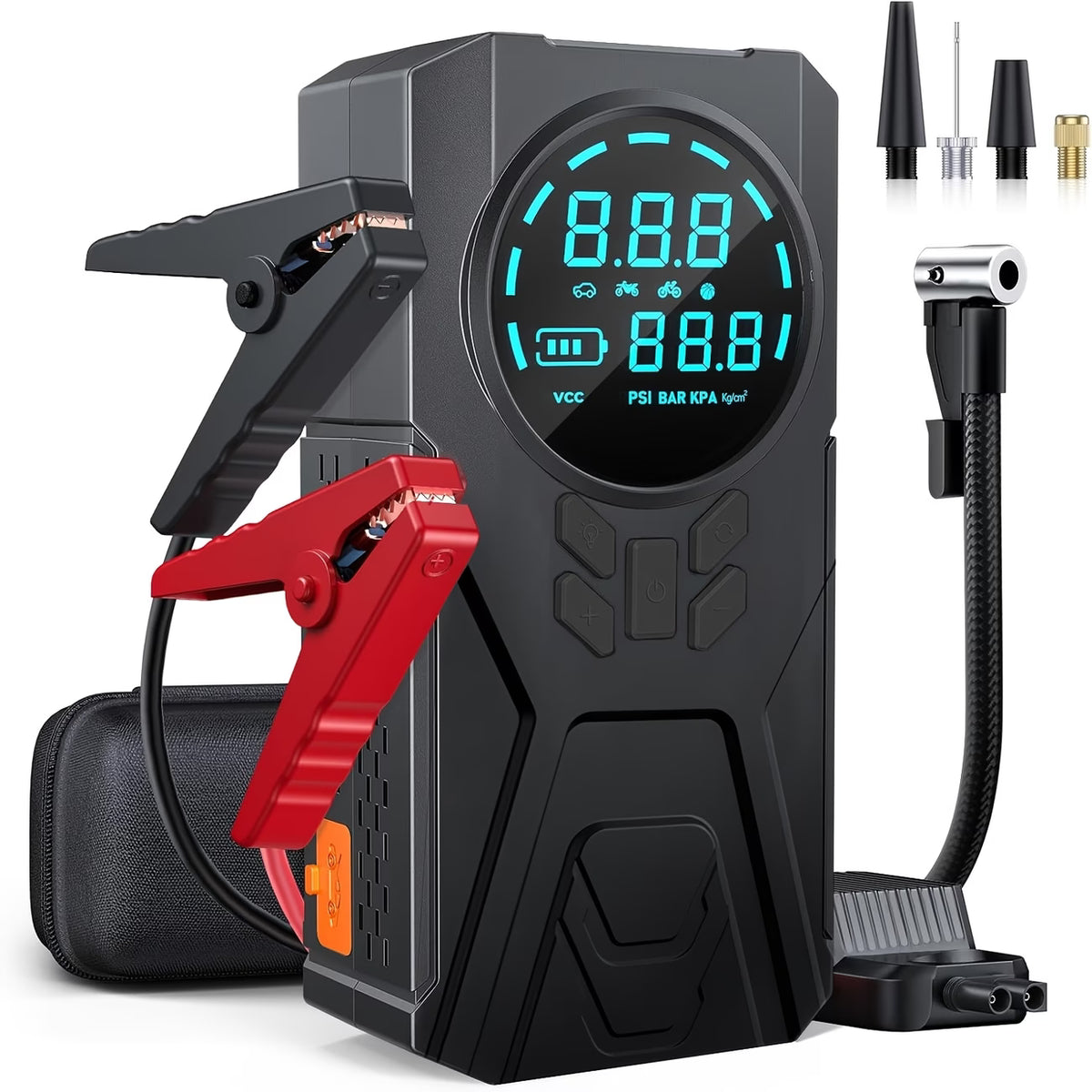 Virelo RoadReady™ — Emergency Jump Starter & Air Compressor