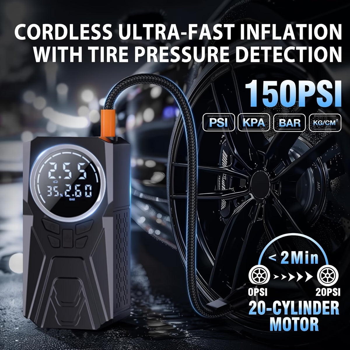 Virelo RoadReady™ — Emergency Jump Starter & Air Compressor