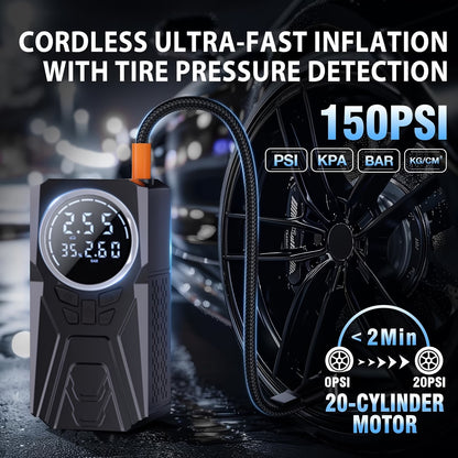 Virelo RoadReady™ — Emergency Jump Starter & Air Compressor