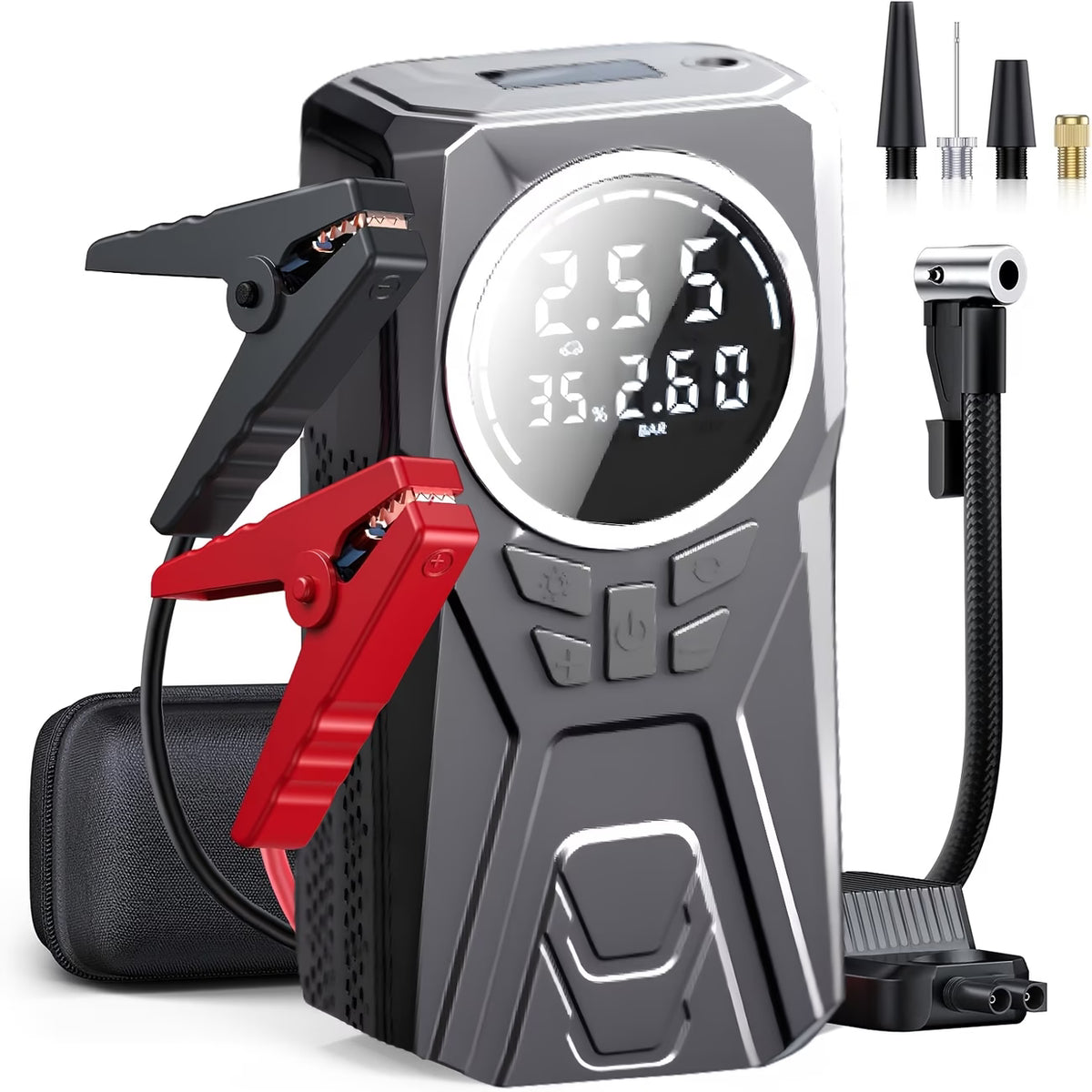 Virelo RoadReady™ — Emergency Jump Starter & Air Compressor