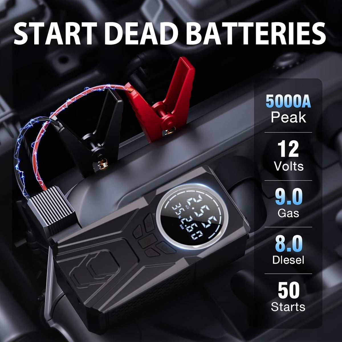 Virelo RoadReady™ — Emergency Jump Starter & Air Compressor